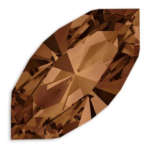 Navettes PureCrystal 4228 6x3mm Smoked Topaz x4