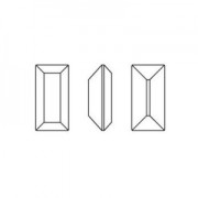 Cabochons baguettes PureCrystal 4501 4x2mm Smoked Topaz x8