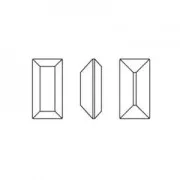 Cabochons baguettes PureCrystal 4501 4x2mm Smoked Topaz x8