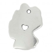 Charm country Germany 23x16 mm Antique Silver Plating x1|raw }}