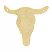 Bullhead spacer 2 holes 42mm Gold tone satined x1