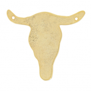 Bullhead spacer 2 holes 42mm Gold tone satined x1