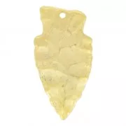 Hammered arrow pendant 41mm satin gold tone x1