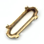 Cabochon setting PureCrystal 4161 oval 21x7 gold colored|raw }}