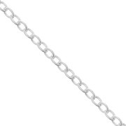 Cable chain Oval links Chain 1.65mm 925 Sterling Silver x1m