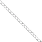 Cable chain Oval links Chain 1.65mm 925 Sterling Silver x1m