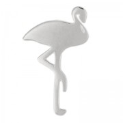 Flamingo charm 24mm in 925 Silver x1