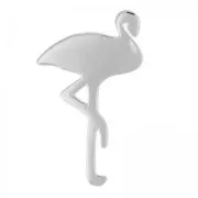 Flamingo charm 24mm in 925 Silver x1