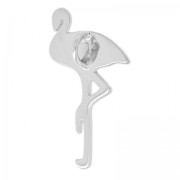 Flamingo charm 24mm in 925 Silver x1