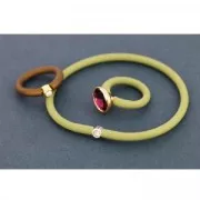 Plastic hollow cord 4mm Khaki x2m
