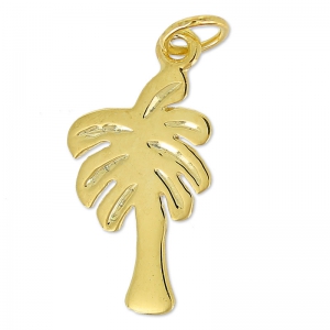 Palmi charm 23mm in 925 Silver golden x1