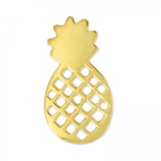 Pineapple charm 18mm in 925 Silver golden x1