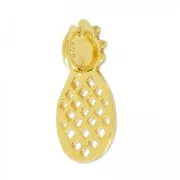 Pineapple charm 18mm in 925 Silver golden x1