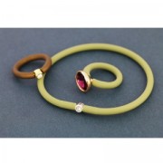 Plastic hollow cord 4mm Pailletté Anthracite x 50cm