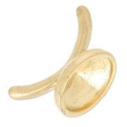 Attache bague porte cabochon 1122 12 mm pour cordon creux 4 mm golden|raw }}