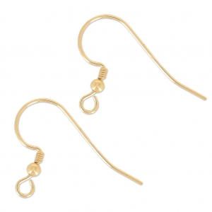 Gold filled 17mm Earwires x2