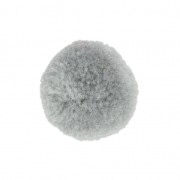 Round synthetic pompom 2 cm Grey x1|raw }}