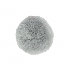 Round synthetic pompom 2 cm Grey x1