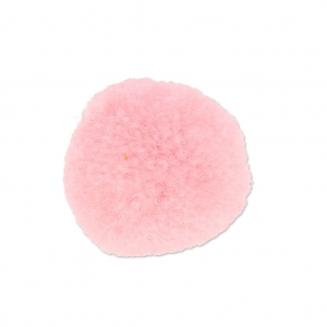 Round synthetic pompom 2 cm Light Rose x1