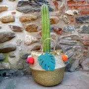 Round synthetic pompom 2 cm Mint x1