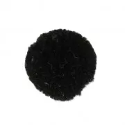 Round synthetic pompom 2 cm Black x1