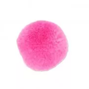 Round synthetic pompom 2 cm Pink x1