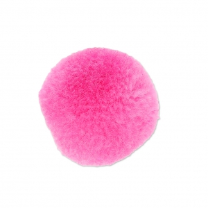 Round synthetic pompom 2 cm Pink x1