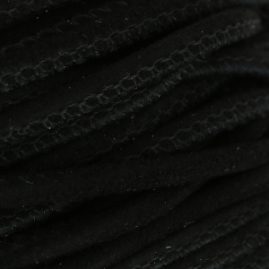 Leather effet daim with topstitching 3mm Black x30cm