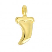 Shark tooth charm 27x13 mm fine Gold plated x1|raw }}