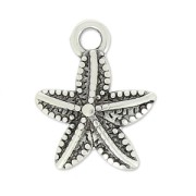 Charm starfish 15x12 mm Antique Silver Plating x1|raw }}