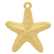 Charm starfish 19x17 mm fine Gold plated x1