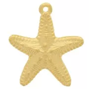 Charm starfish 19x17 mm fine Gold plated x1