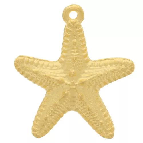 Charm starfish 19x17 mm fine Gold plated x1
