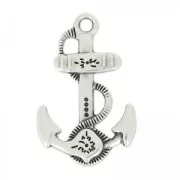 Pendentif anchor decorated 28 mm Antique Silver Plating x1