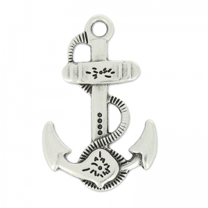 Pendentif anchor decorated 28 mm Antique Silver Plating x1