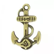 Pendentif anchor decorated 28 mm bronze x1
