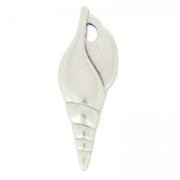 Shell pendant 33 mm Antique Silver Plating x1