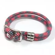 Double slider bead for  5mm cord 13x8 mm Antique Silver Plating  x1