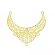 Hollow spacer 3 loops oriental 31x29mm fine Gold plated x1