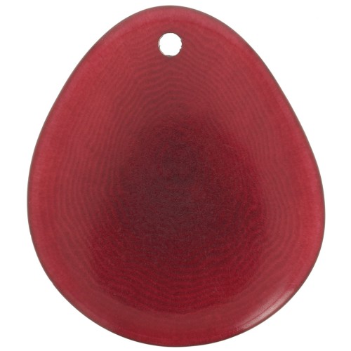 Fine Tagua slice 25-35 mm Red x1