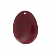 Fine Tagua slice 25-35 mm burgundy x1|raw }}