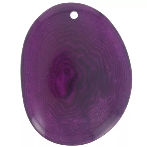 Fine Tagua slice 25-35 mm Violet x1