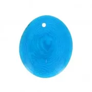 Fine Tagua slice 25-35 mm Turquoise x1