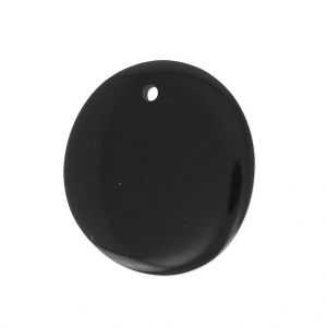 Fine Tagua slice 25-35 mm black x1