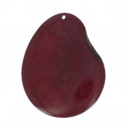 Fine Tagua slice 35-45 mm burgundy x1