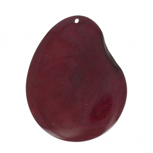 Fine Tagua slice 35-45 mm burgundy x1