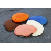 Thin slice of Tagua35-45 mm Lilac x1