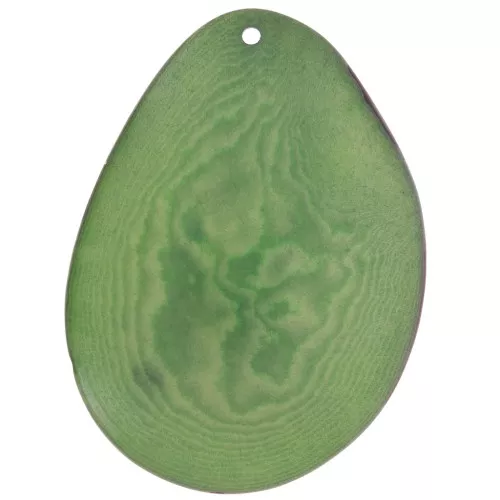 Thin slice of Tagua 35-45 mm Green x1
