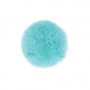 Round synthetic pompom 2 cm Aqua Blue x1|raw }}