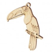 Toucan pendant 54x41mm wood Naturel x1
